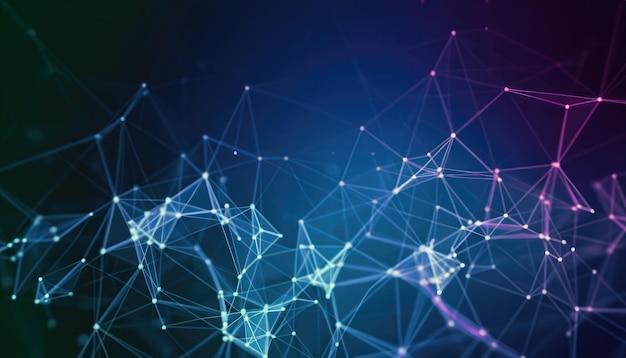 3d modern data technology background with plexus design