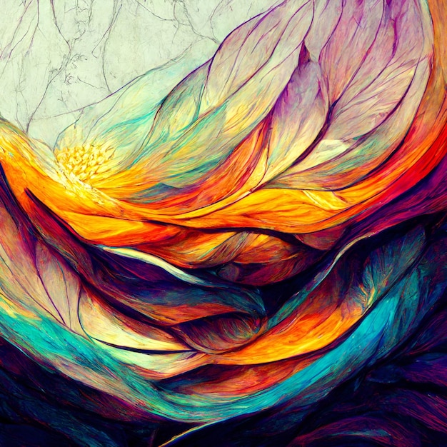 3D Rainbow color Wave pattern