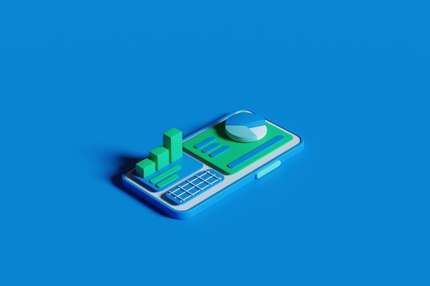 3d render Business analytics illustration