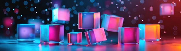 3D render icon Vibrant and colorful 3D objects representing data points icon 3d render