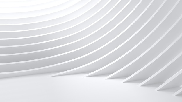 3D render of abstract parametric architecture of the future for presentations and graphic design