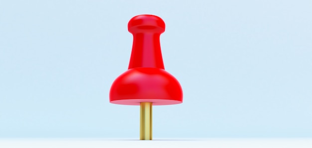 3D render of Red pushpin