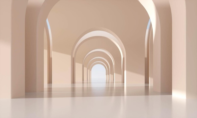 3D-rendera utställningsbakgrund