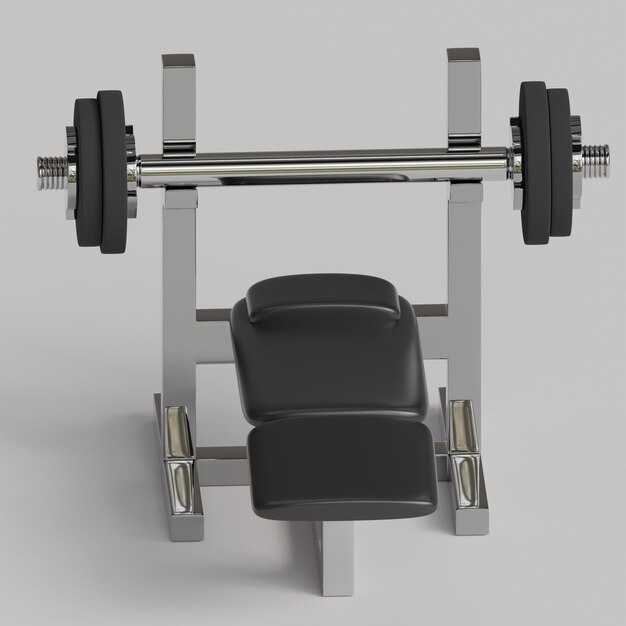 3d rendered benchpress perfect for fitness design project
