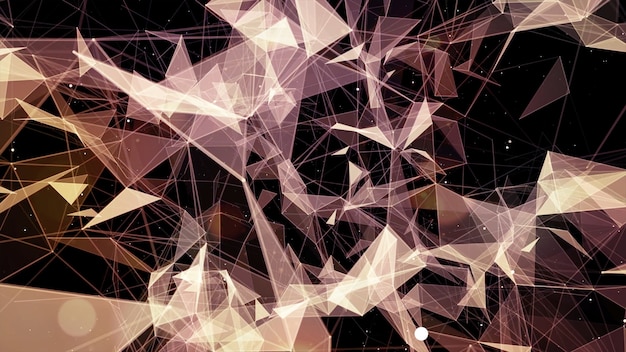 3D rendering abstract background on the basis of Plexus