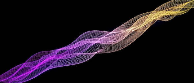 3d rendering abstract colorful wafe background