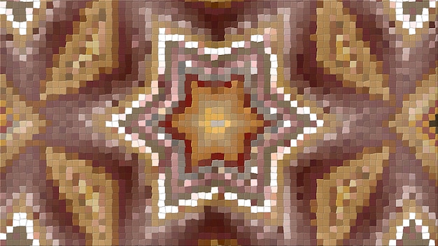 3D-rendering af et abstrakt billede fra en mosaik