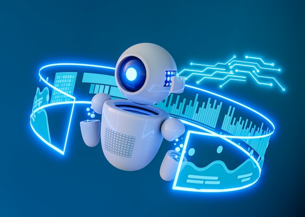 3D-rendering af koncept for biorobotter