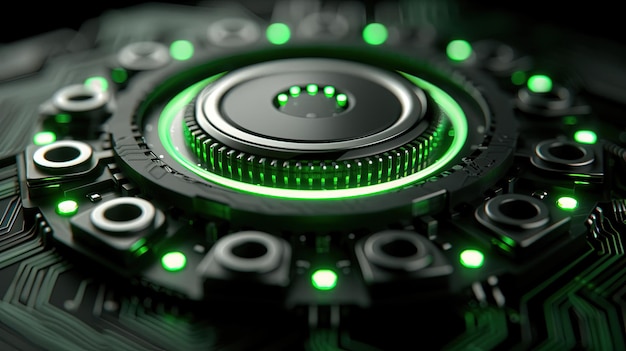 3D rendering Central Computer Processors CPU concept Electronic engineer of computer technology