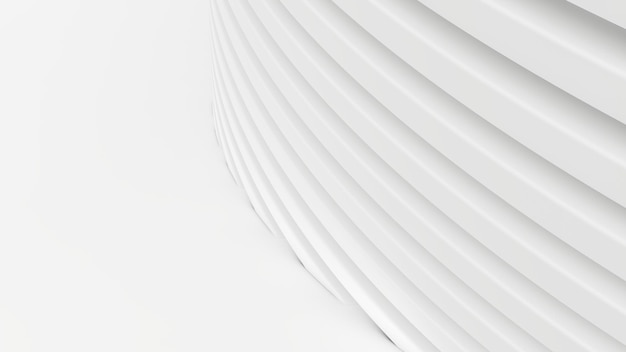 3D rendering illustration of abstract twist curve geometric shape