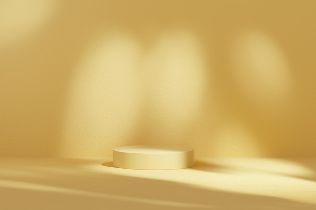 3D rendering Mock up geometric shape podium for product design minimal display shadow overlay