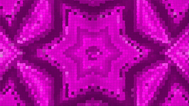 3d rendering of an abstract picture from a mosaic. Bright composition of symmetrical patterns
