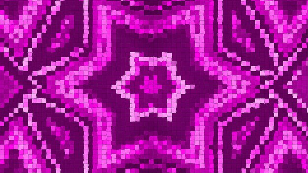 3d rendering of an abstract picture from a mosaic. Bright composition of symmetrical patterns
