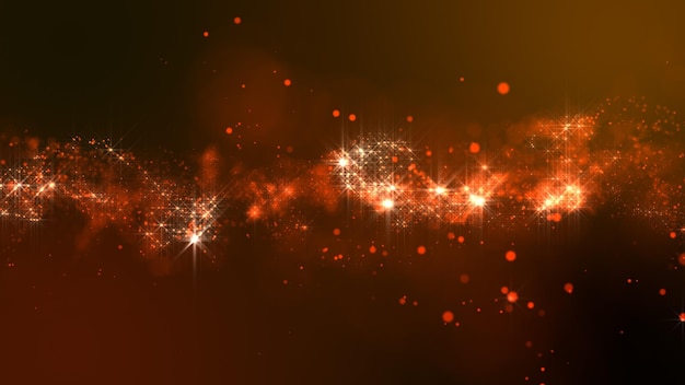 3D rendering of bright abstract cloud from particle structure