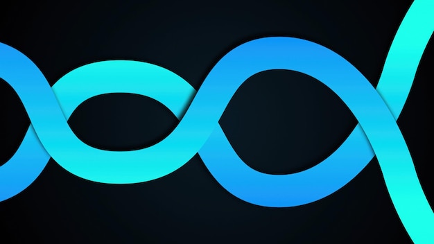 3d rendering of large chain from bent colorful shapes computer generated background