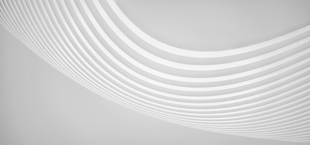 3D rendering of white curved lines with abstract texture background