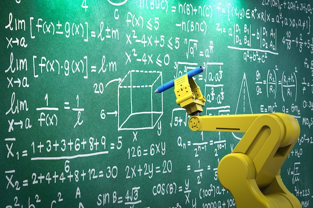 3d rendering robot arm learning or solving math formula
