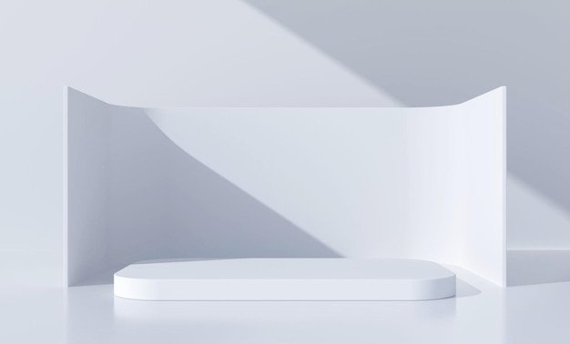 3D-rendering udstillingsbaggrund