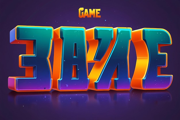 3D The Game Text Effect Editable Text Effect