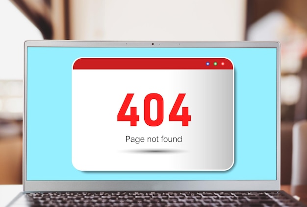 404 Error on a Laptop Screen