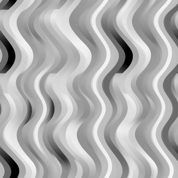 a black and white photo of a wavy pattern with a black background generative ai