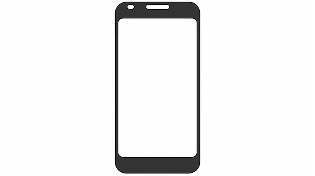 a black phone with a white screen that says quot iphone quot