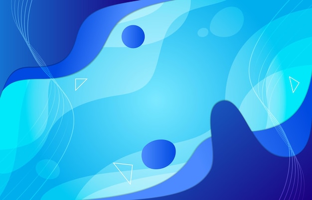 a blue abstract painting of circles and circles with bubbles in the water