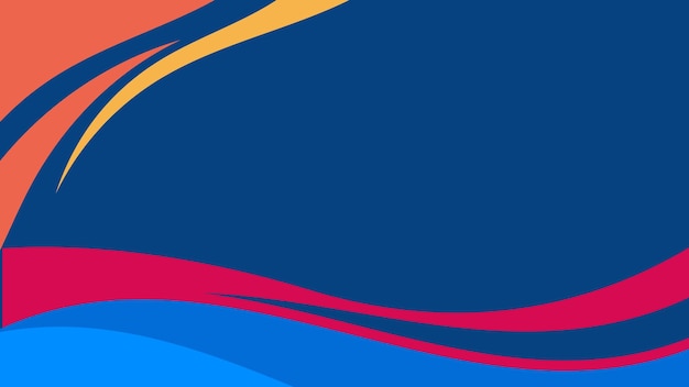 a blue and red abstract design with a red line