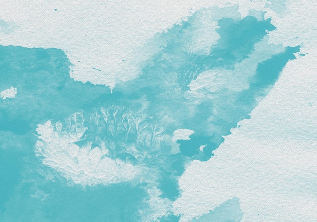 a blue and white painting of a blue and green watercolor painting