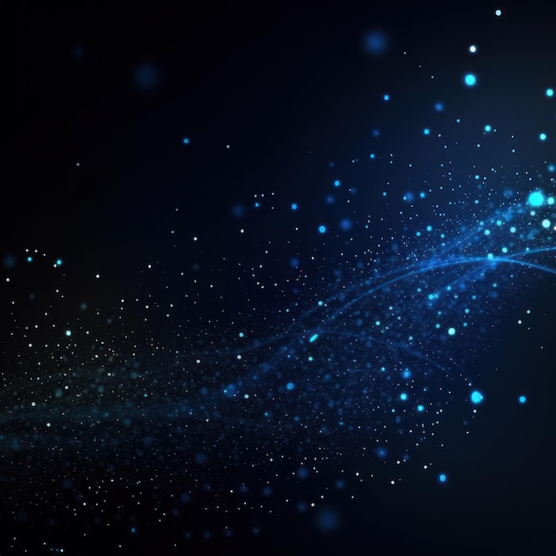 A blue background with a black background and a light trail in the middle.