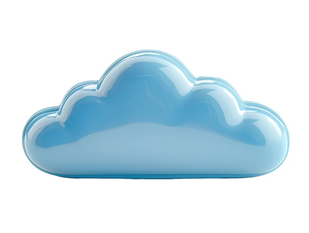 a blue cloud shaped object