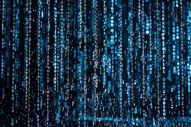 a blue digital screen with the words  power  on the bottom