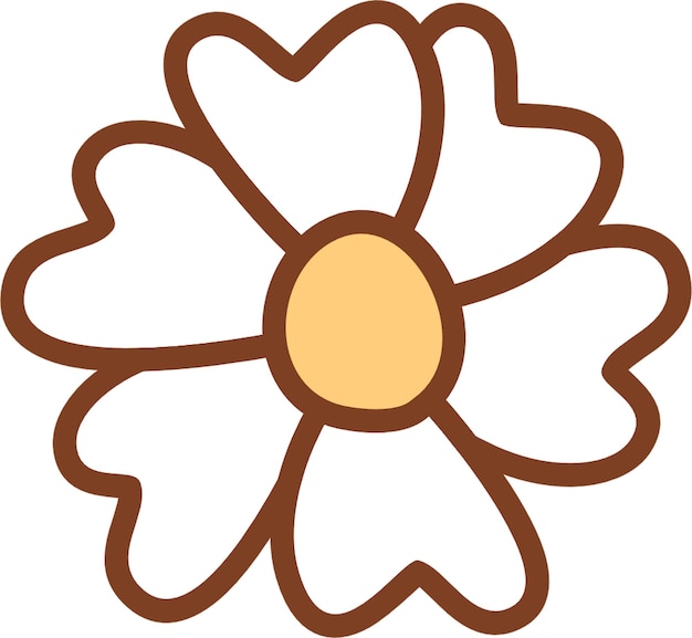 a brown and yellow flower with a yellow center