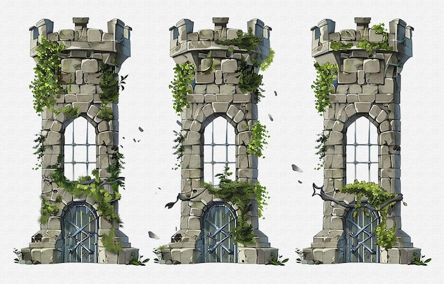 a building with a window that has a plant growing out of it