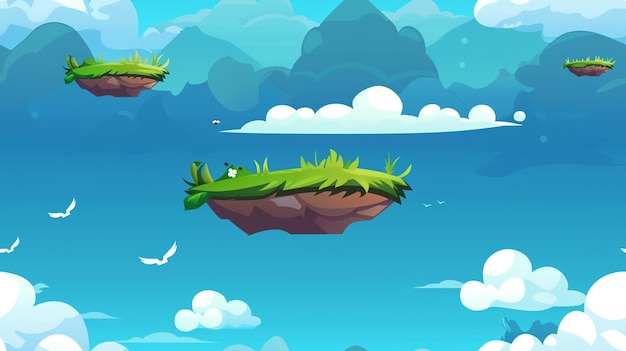a cartoon illustration of a rock with a green island in the middle