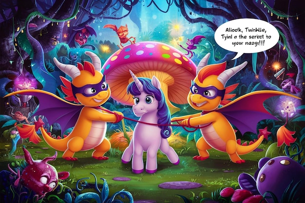 a cartoon of a dragon and a dragon with the title quot the title quot