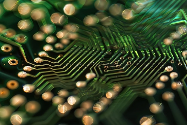 A close up of a computer circuit board