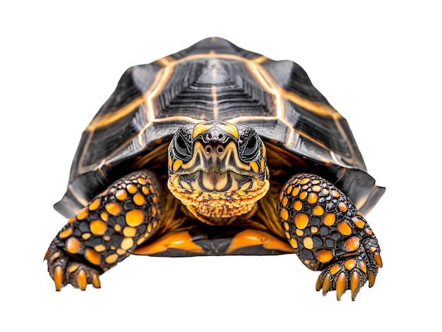 a close up of a turtle