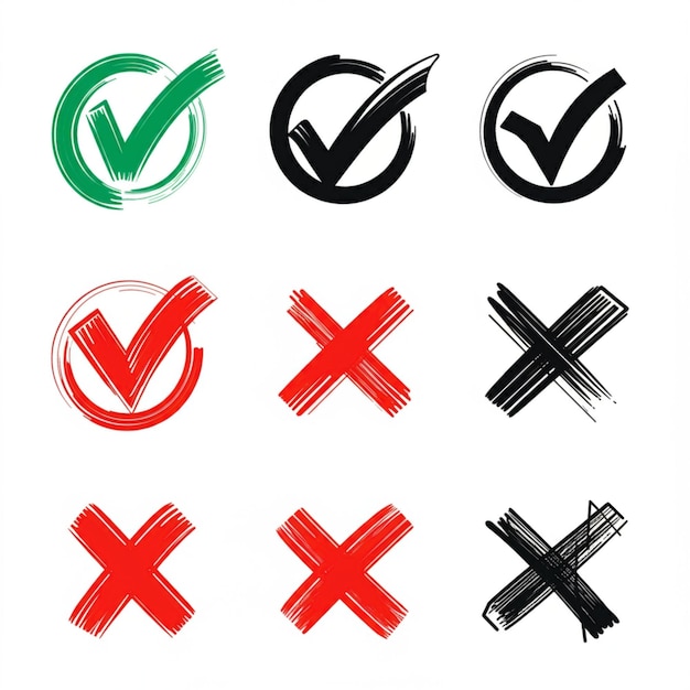 a collection of various signs including one that says x
