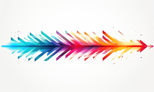 a colorful arrow pointing at the object in the style of whimsical animation