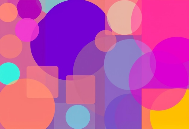 a colorful background with circles and a colored one that says quot the word quot on it