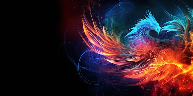 A colorful bird with a blue tail and a red tail