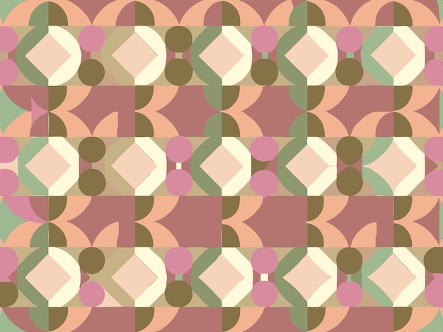 a colorful design with a pink and green background