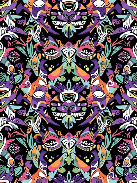 a colorful design with the word  t  on it