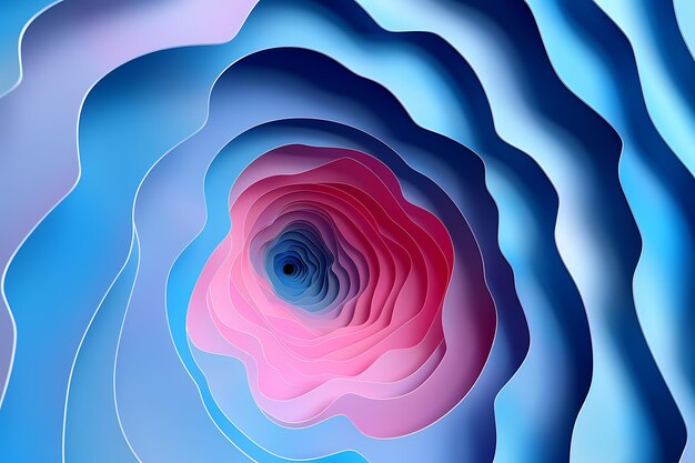 a colorful image of a flower with a blue center