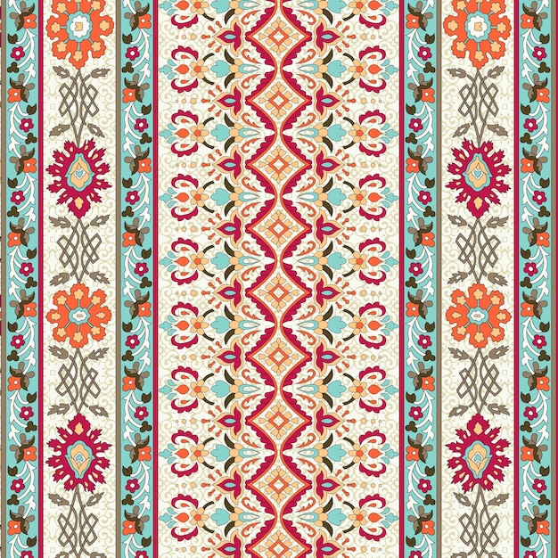 a colorful pattern with a design in the middle