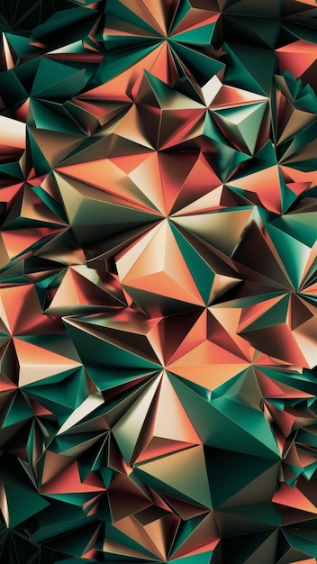 a colorful series of triangles by person