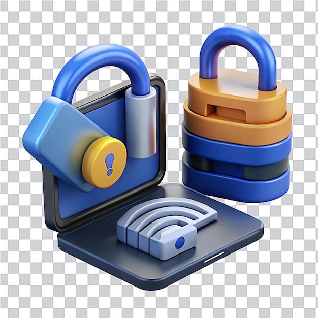 a computer mouse pad with a padlock and a padlock
