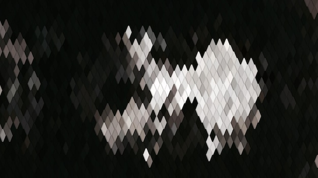 a cross stitched in black and white