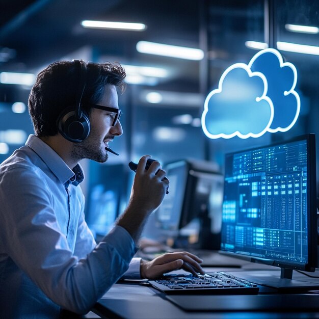 A customer support agent assisting a cloud hosting user with technical issues